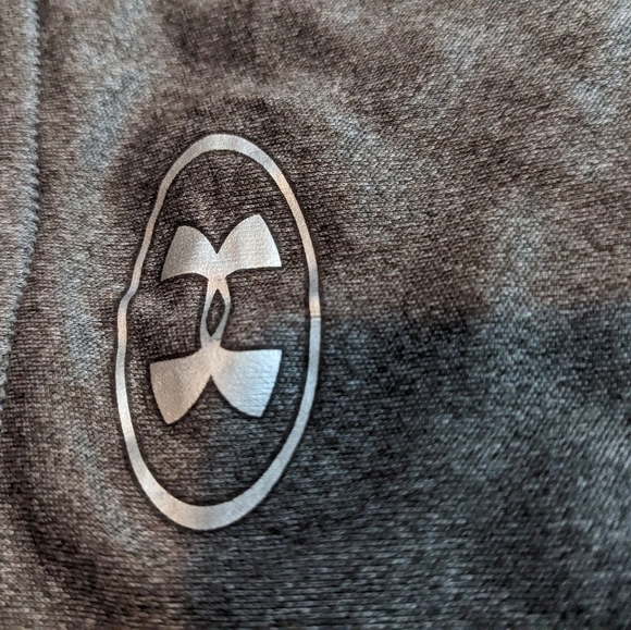 Under Armour WMNS Grey V Neck Athletic Fit Short Sleeve Sports Workout - Picture 7 of 8